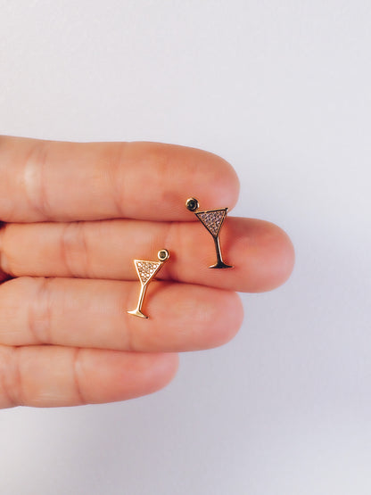 Martini Glass Stud Earrings