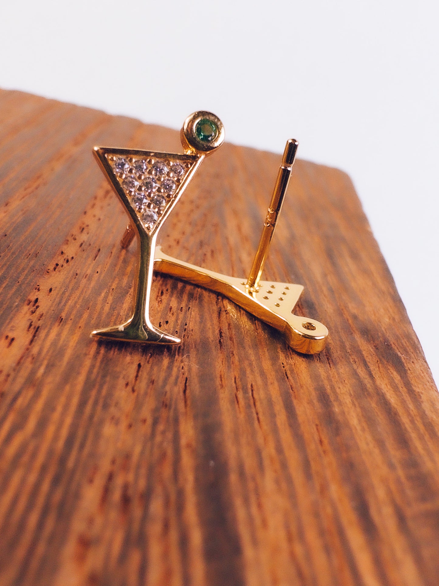 Martini Glass Stud Earrings