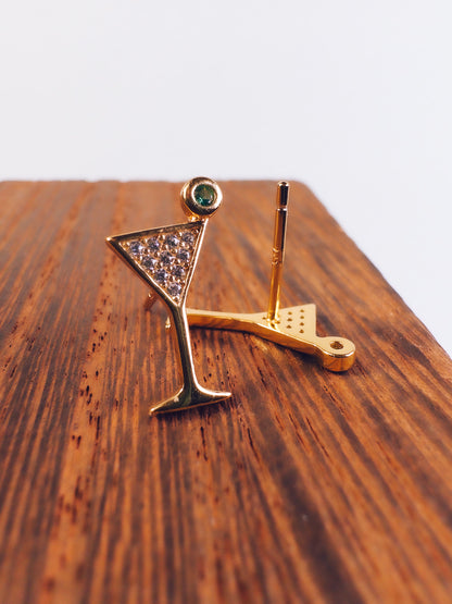 Martini Glass Stud Earrings