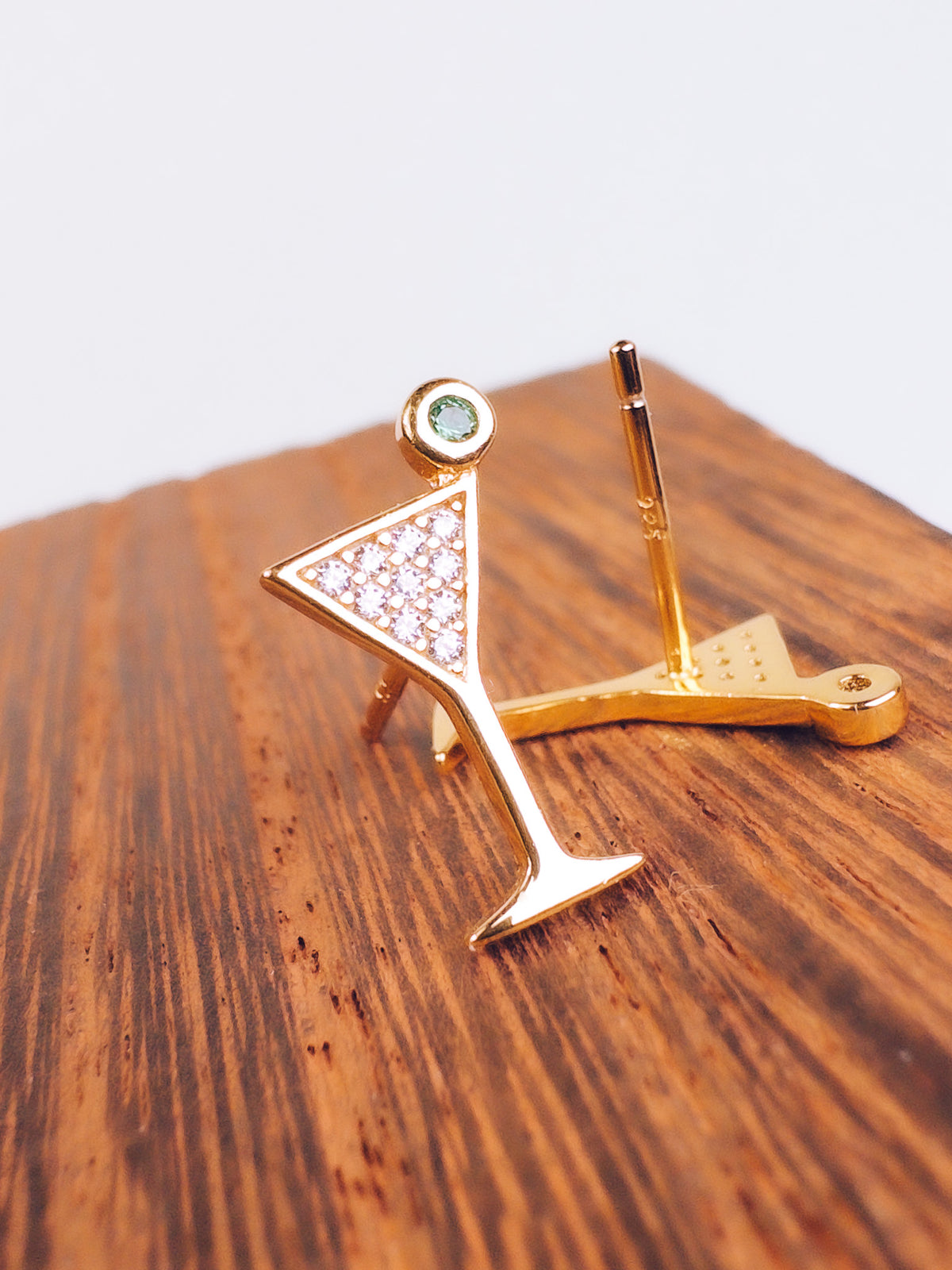 Martini Glass Stud Earrings