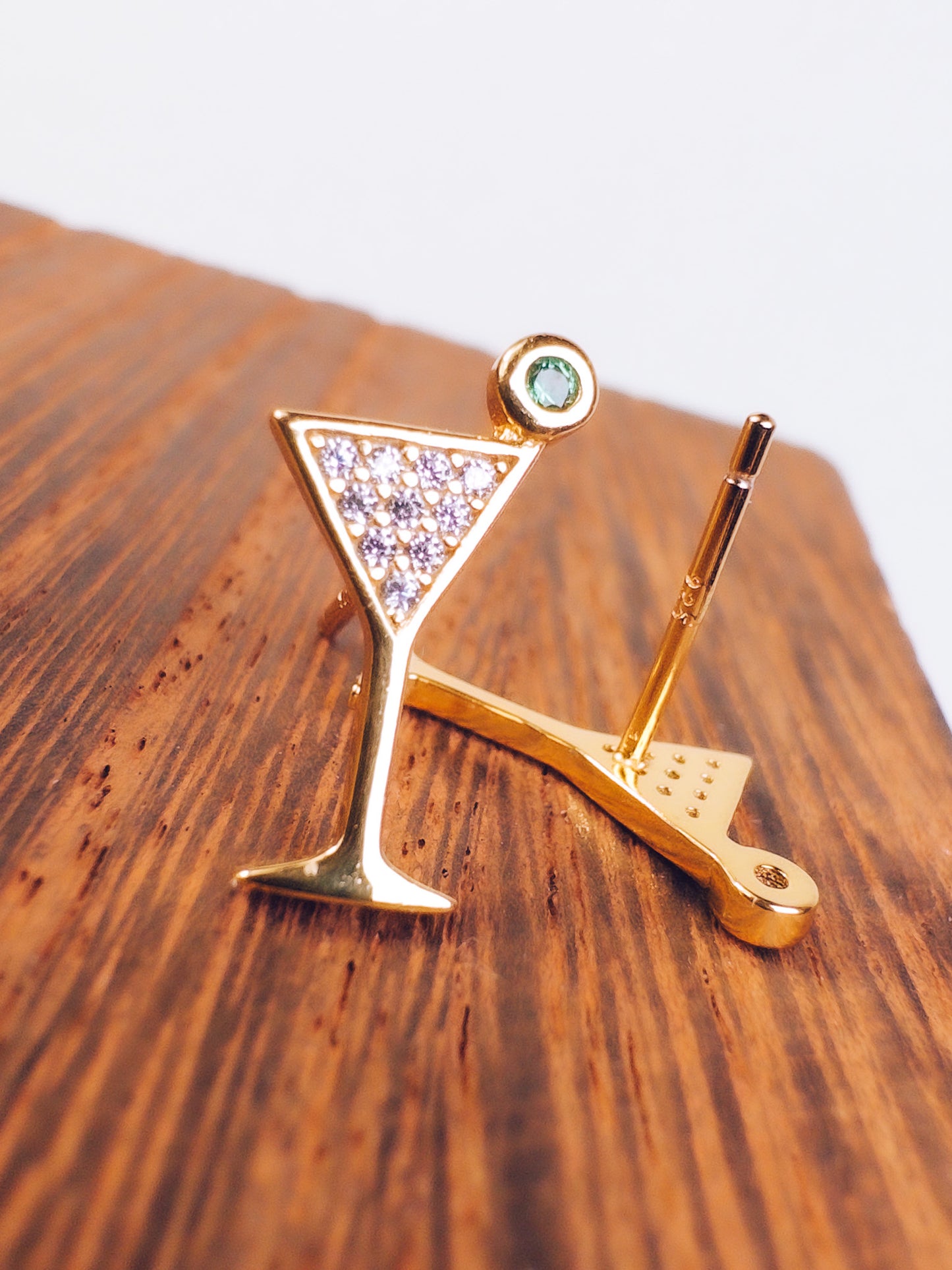 Martini Glass Stud Earrings