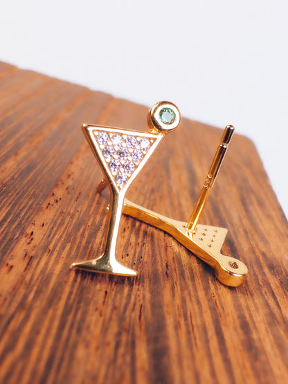 Martini Glass Stud Earrings