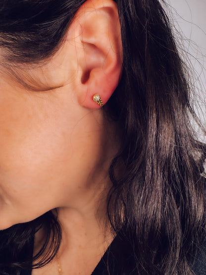 18K Gold Ice Cream Cone Studs