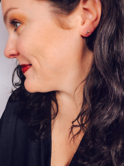 18k Gold Rainbow Arch Studs