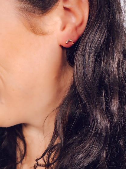 18k Gold Rainbow Arch Studs