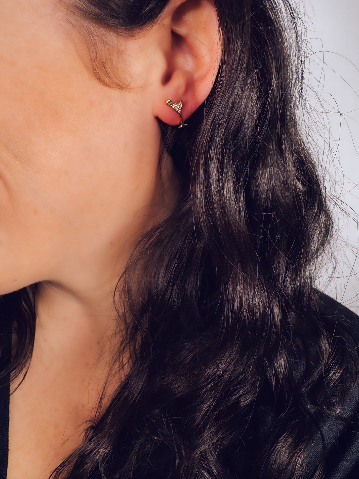 Martini Glass Stud Earrings