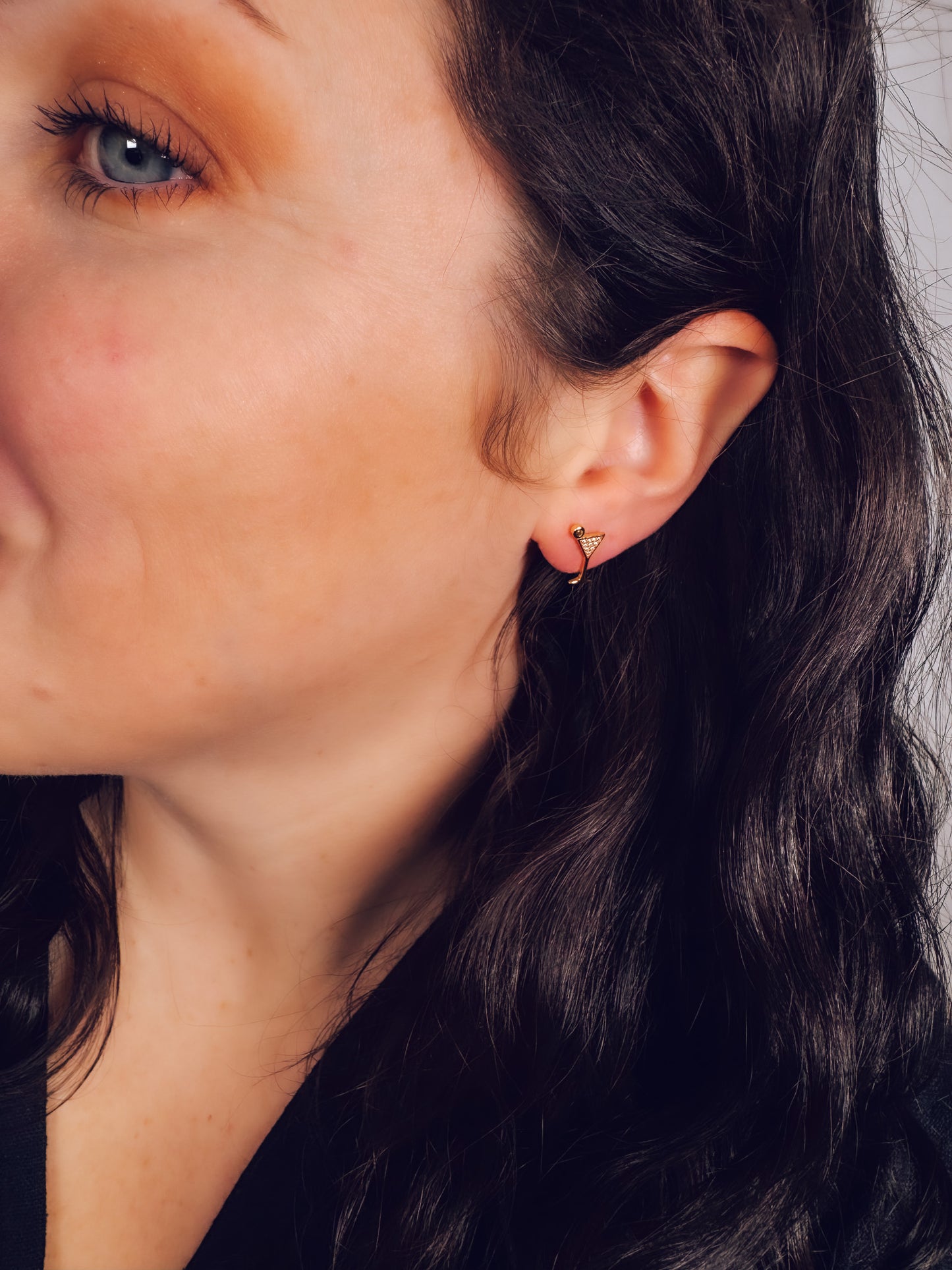Martini Glass Stud Earrings