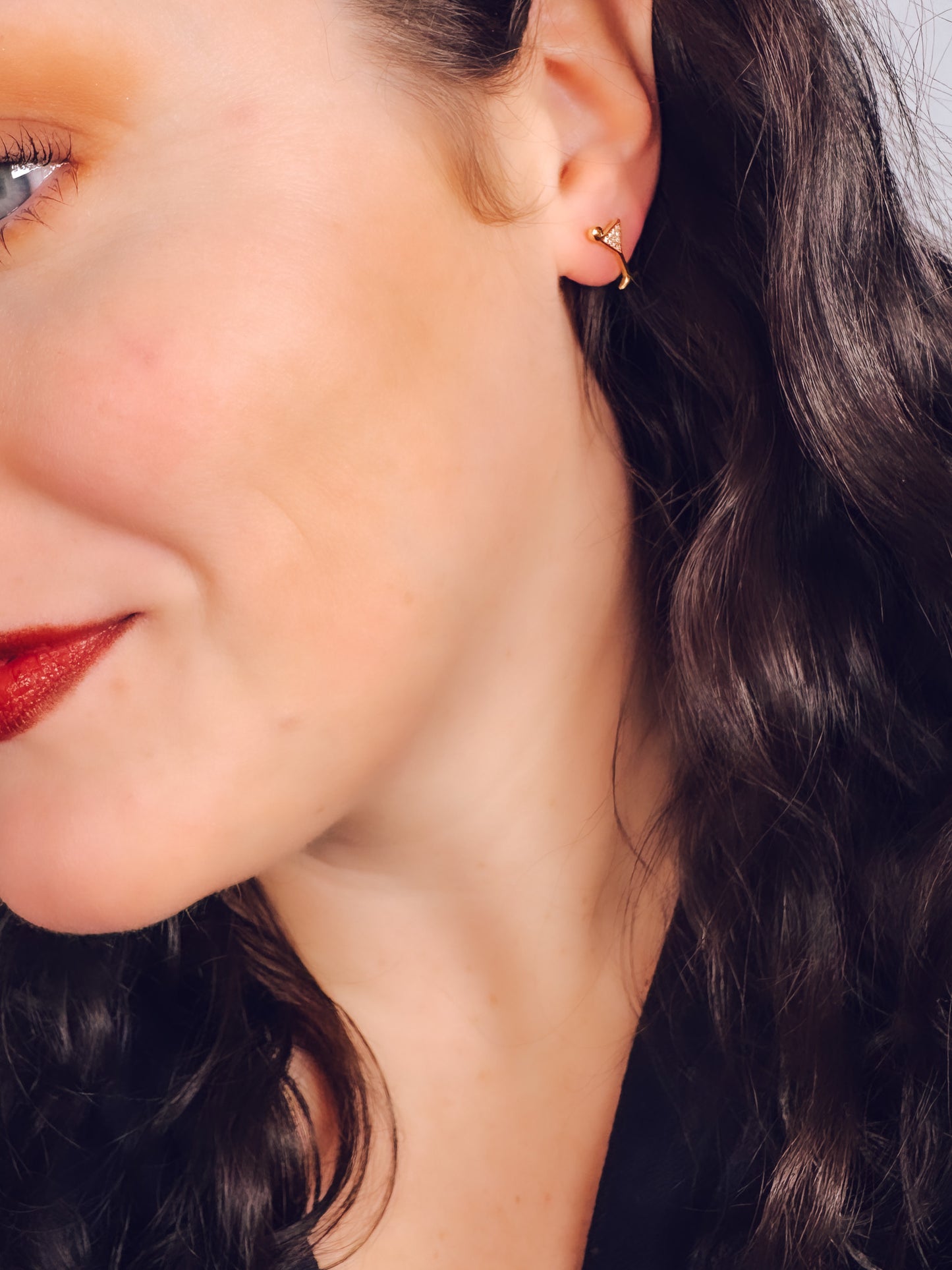 Martini Glass Stud Earrings