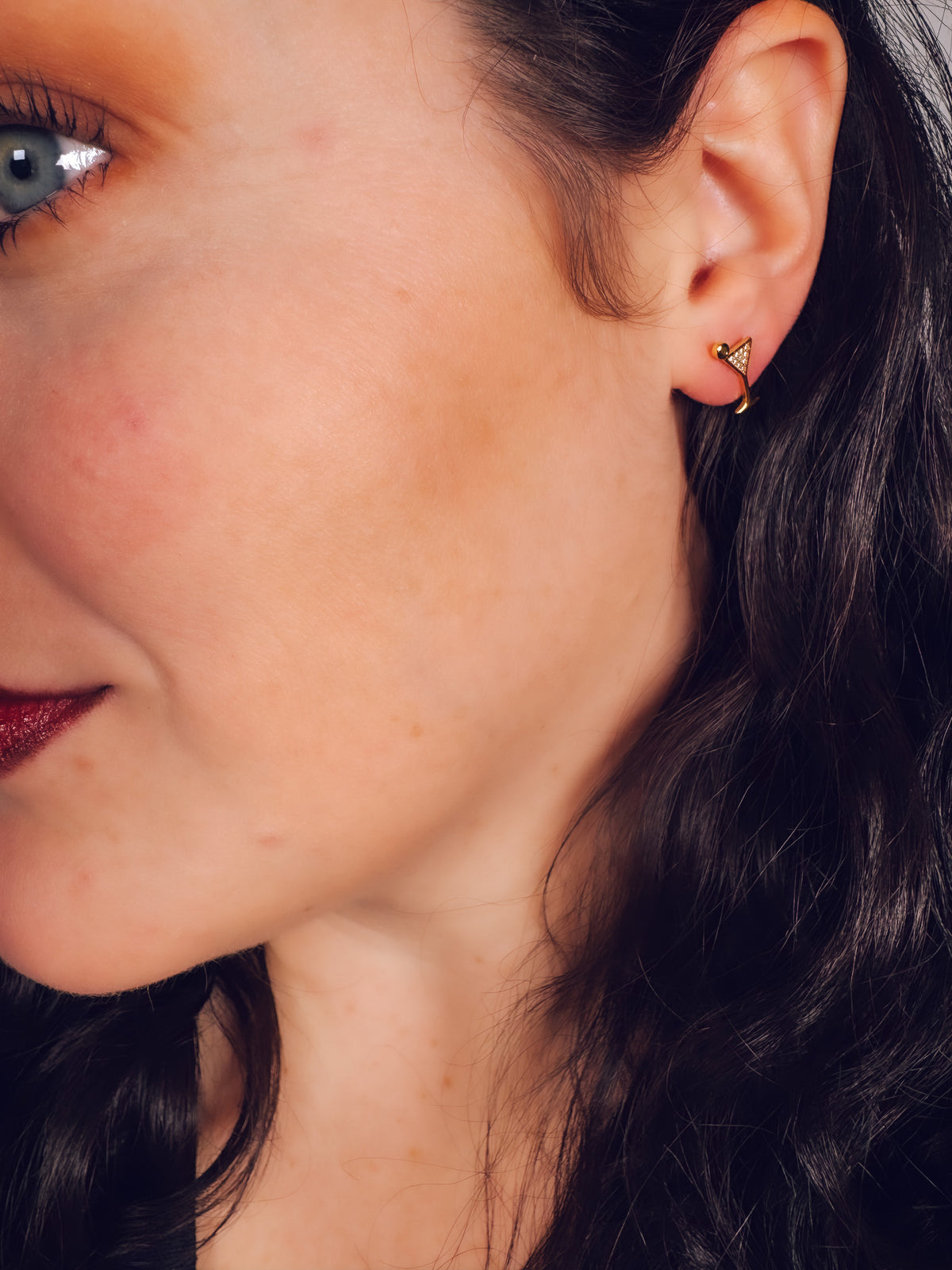 Martini Glass Stud Earrings