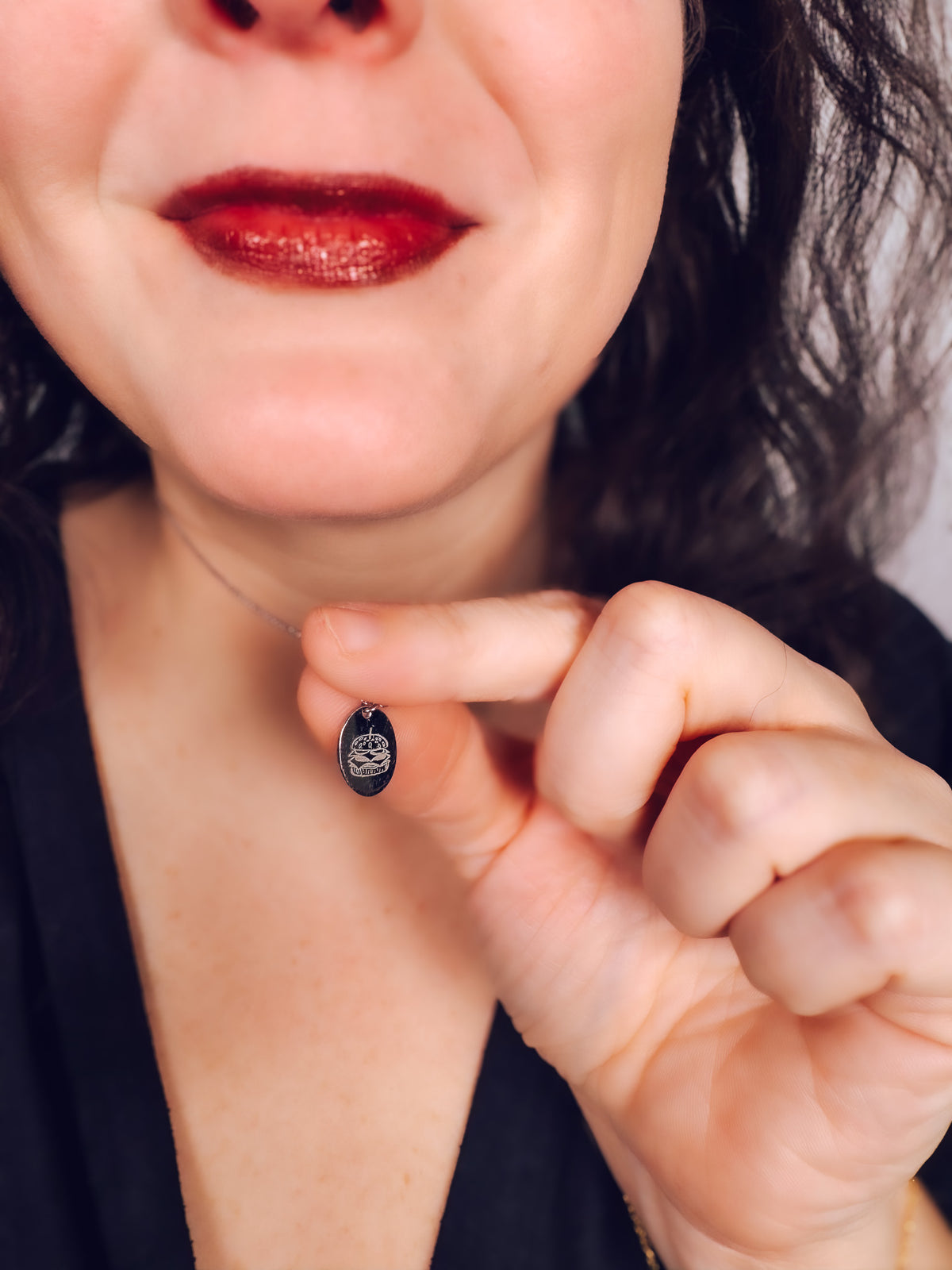 Tiny Hamburger Necklace