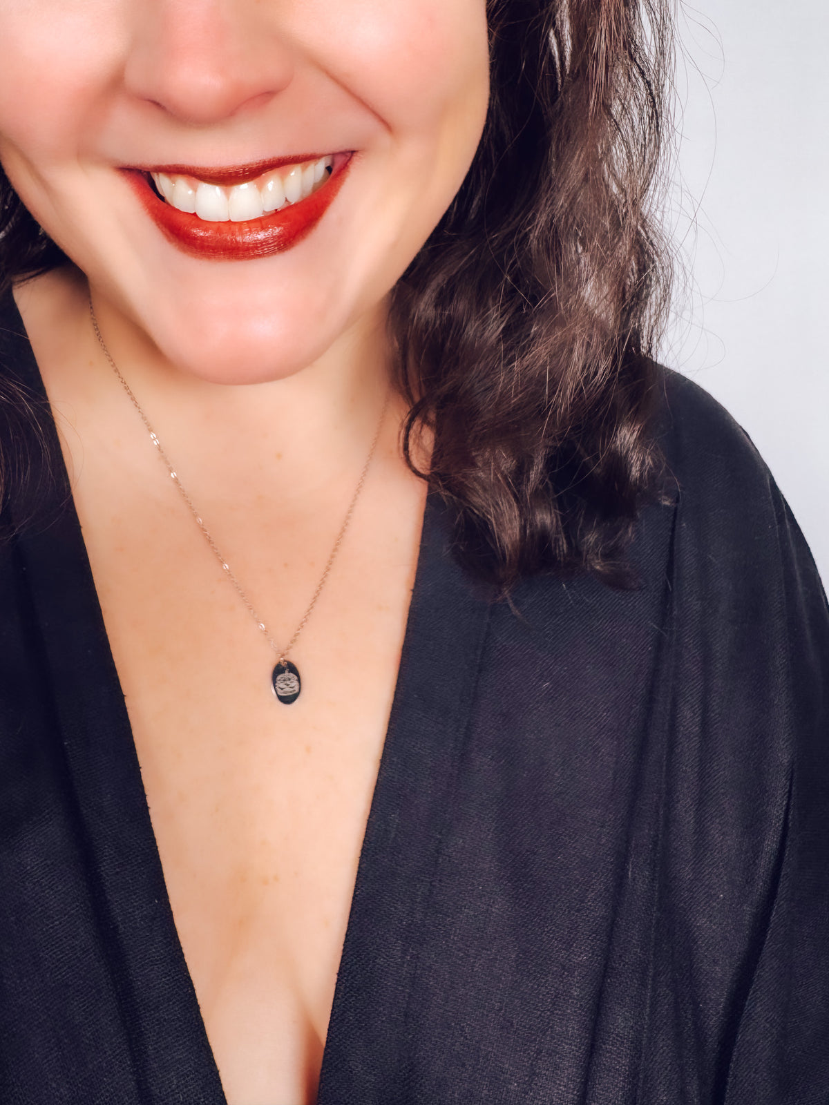 Tiny Hamburger Necklace