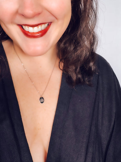 Tiny Hamburger Necklace