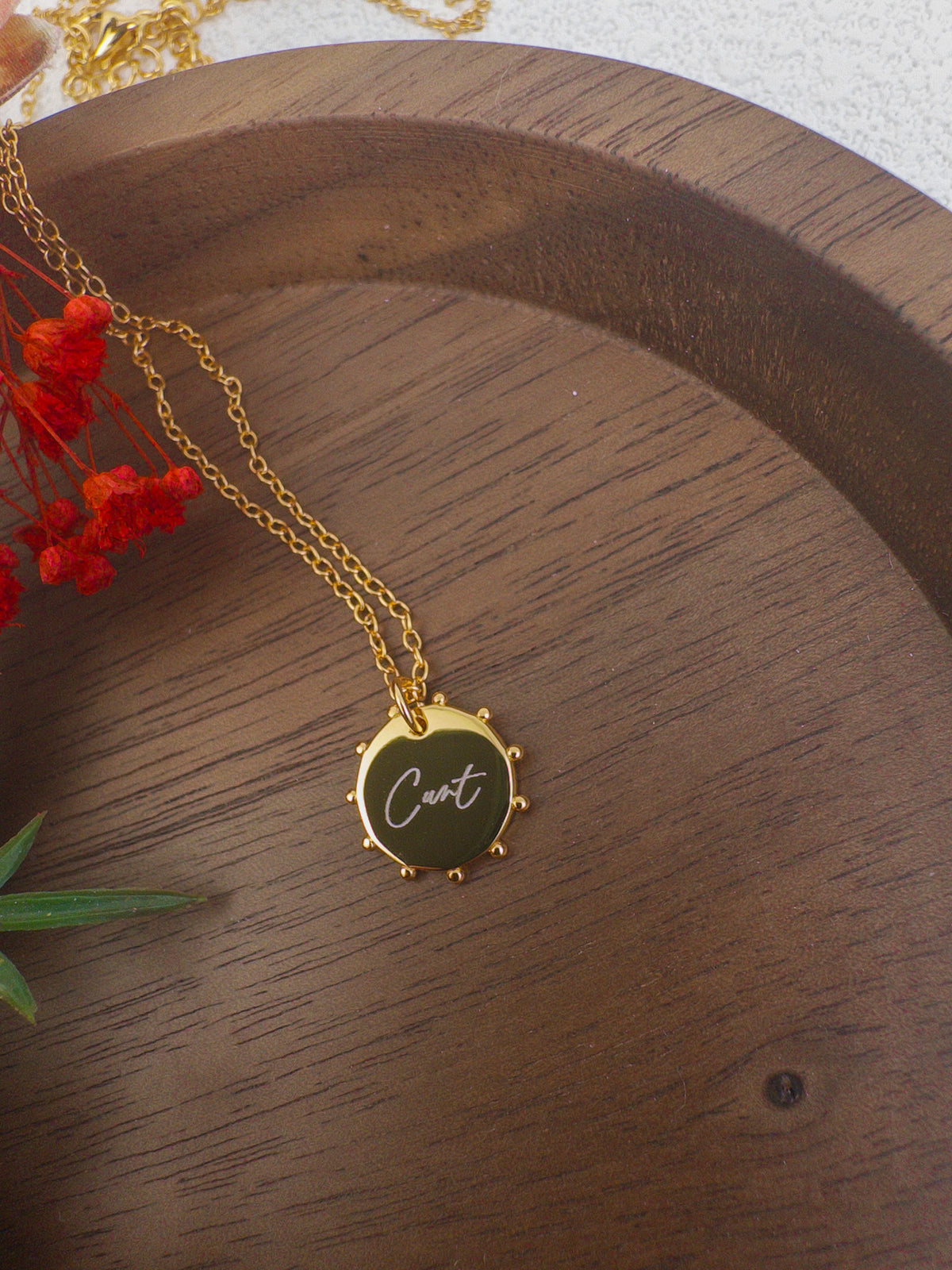 Cunt Necklace - 18k Gold Plated 925 Sterling Silver