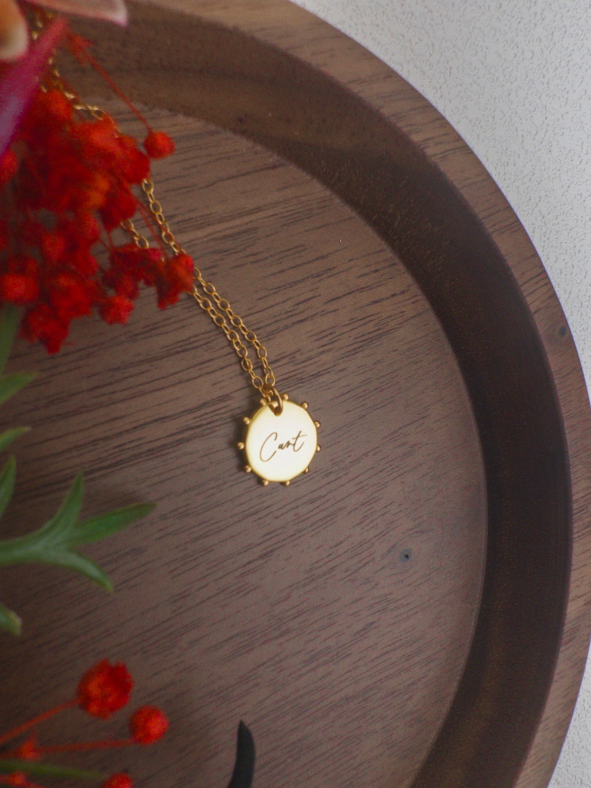 Cunt Necklace - 18k Gold Plated 925 Sterling Silver