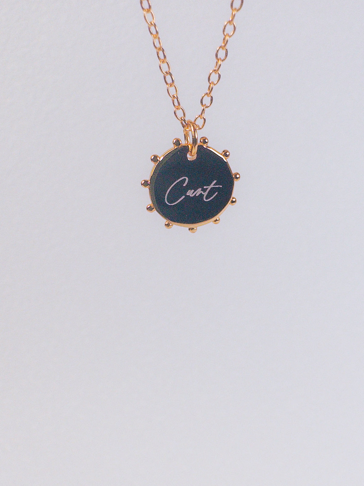 Cunt Necklace - 18k Gold Plated 925 Sterling Silver
