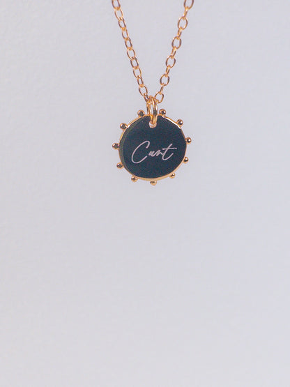 Cunt Necklace - 18k Gold Plated 925 Sterling Silver