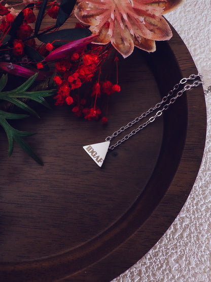 IDGAF Triangle Necklace