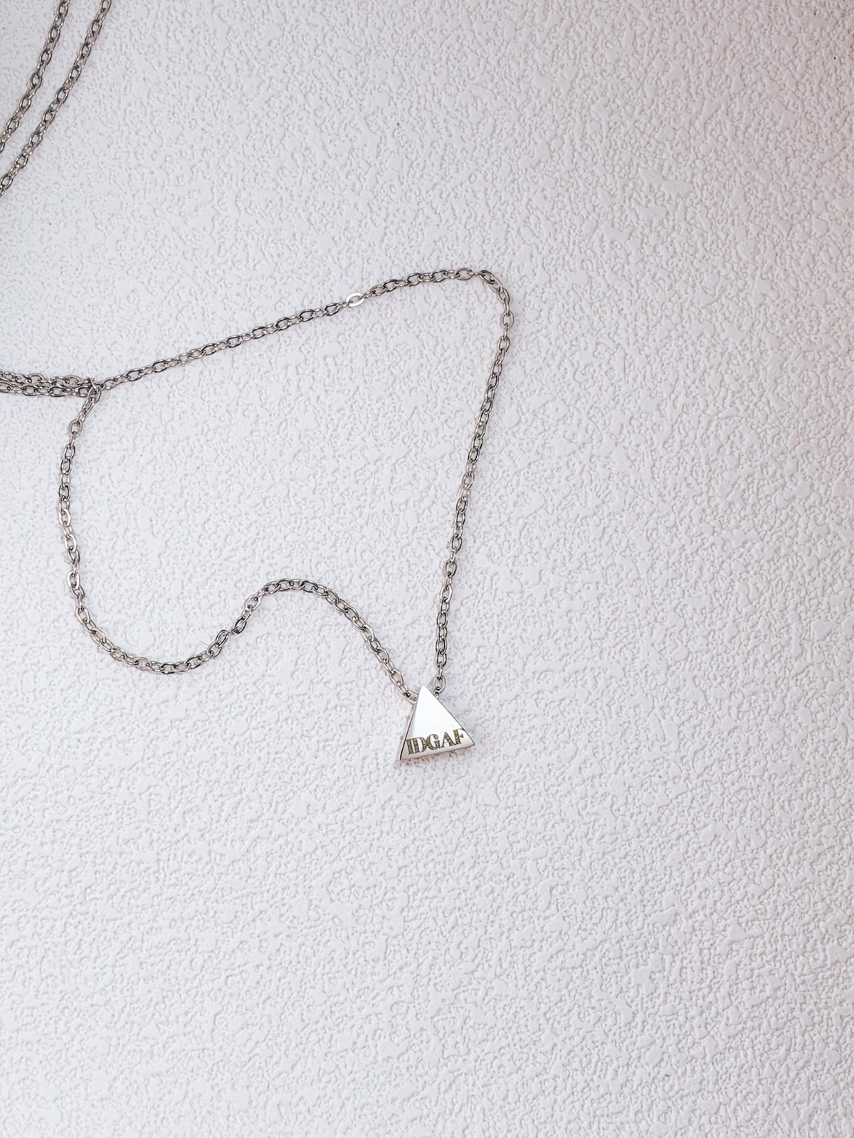 IDGAF Triangle Necklace