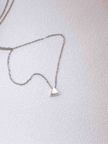 IDGAF Triangle Necklace