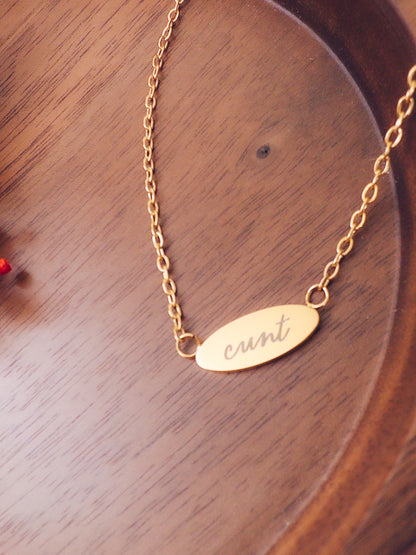 Cunt Pendant Necklace