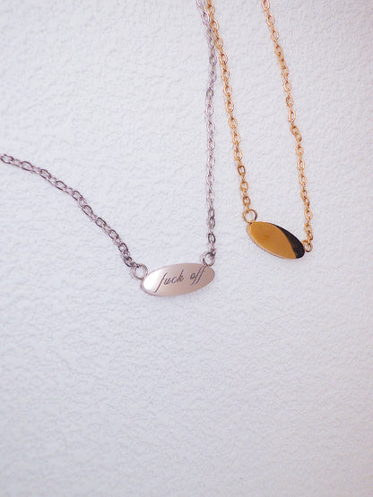 Fuck Off Pendant Necklace