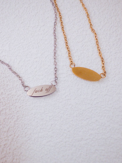 Fuck Off Pendant Necklace