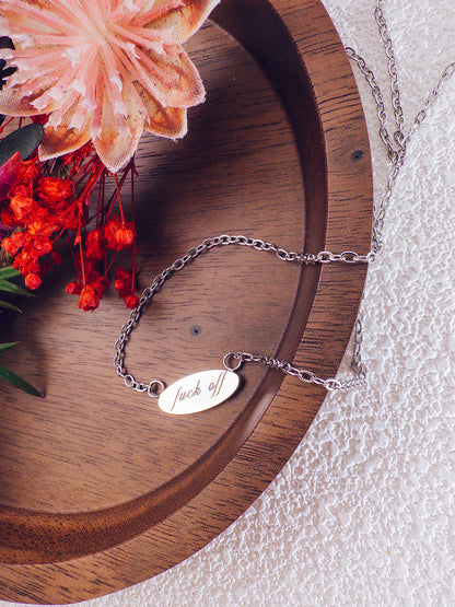 Fuck Off Pendant Necklace