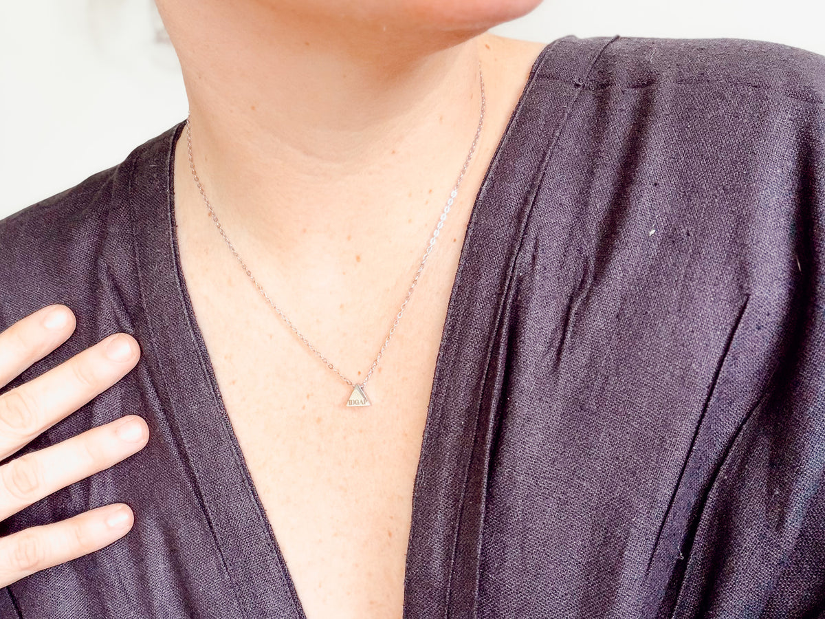 IDGAF Triangle Necklace