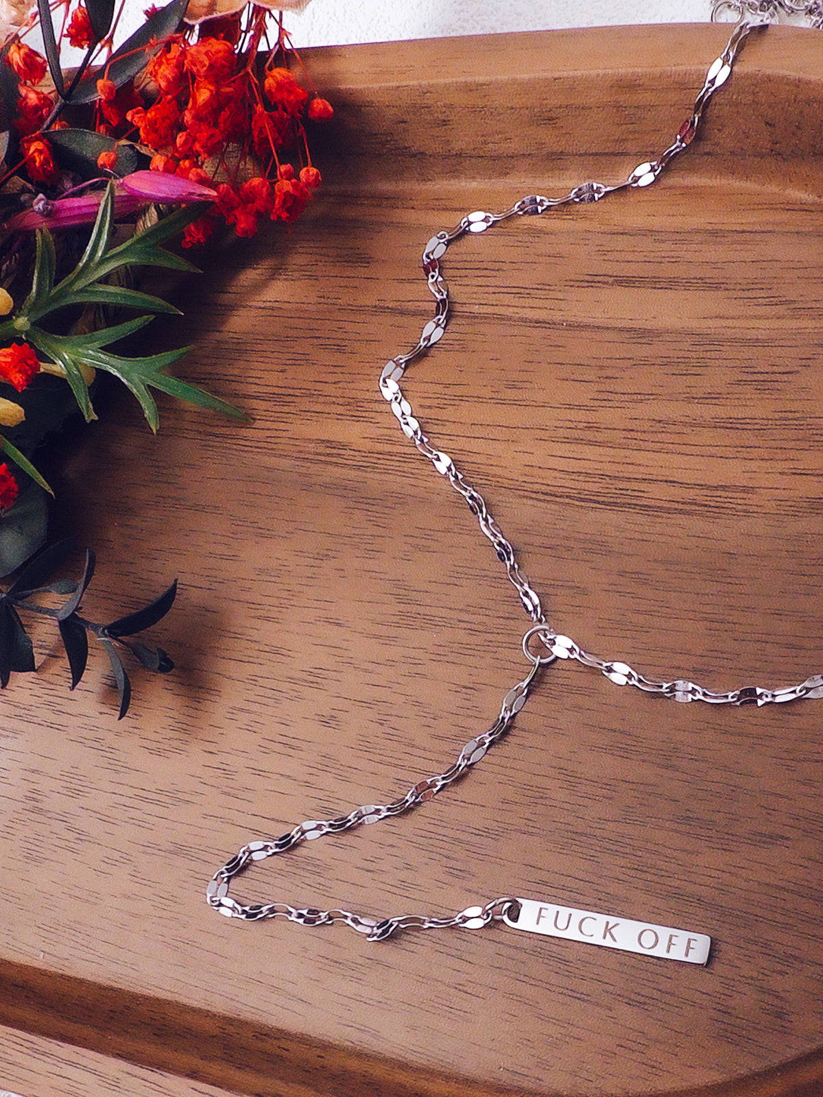 Fuck Off Y-Drop Necklace