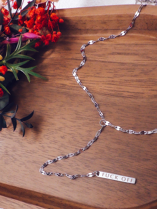 Fuck Off Y-Drop Necklace