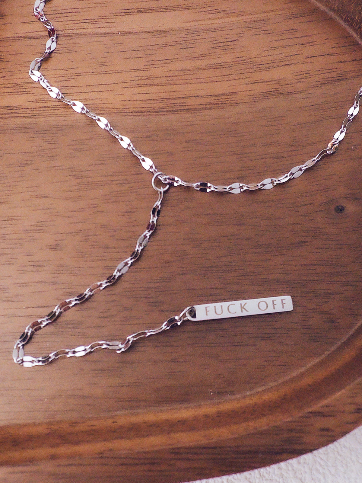 Fuck Off Y-Drop Necklace