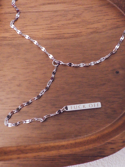 Fuck Off Y-Drop Necklace