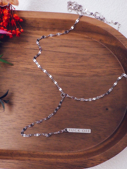 Fuck Off Y-Drop Necklace