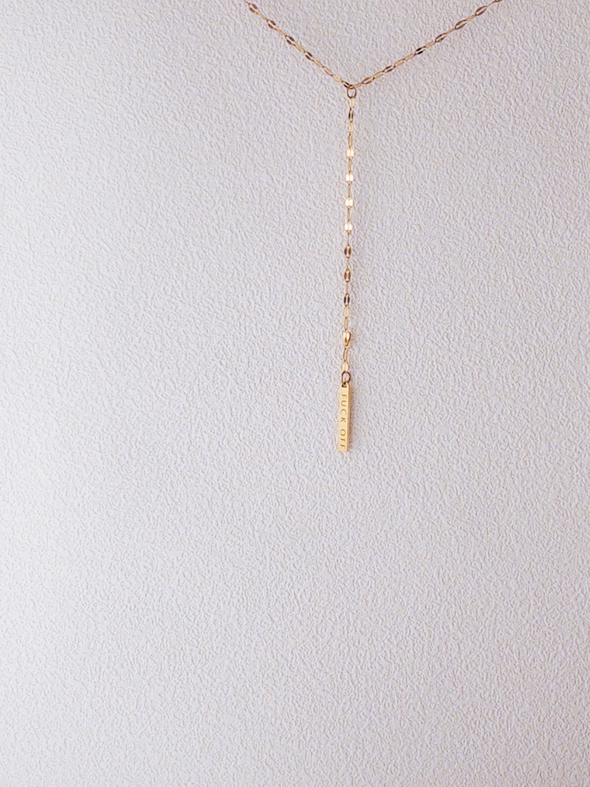 Fuck Off Y-Drop Necklace