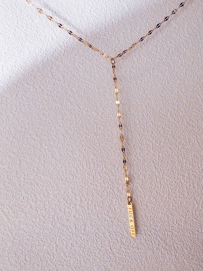 Fuck Off Y-Drop Necklace