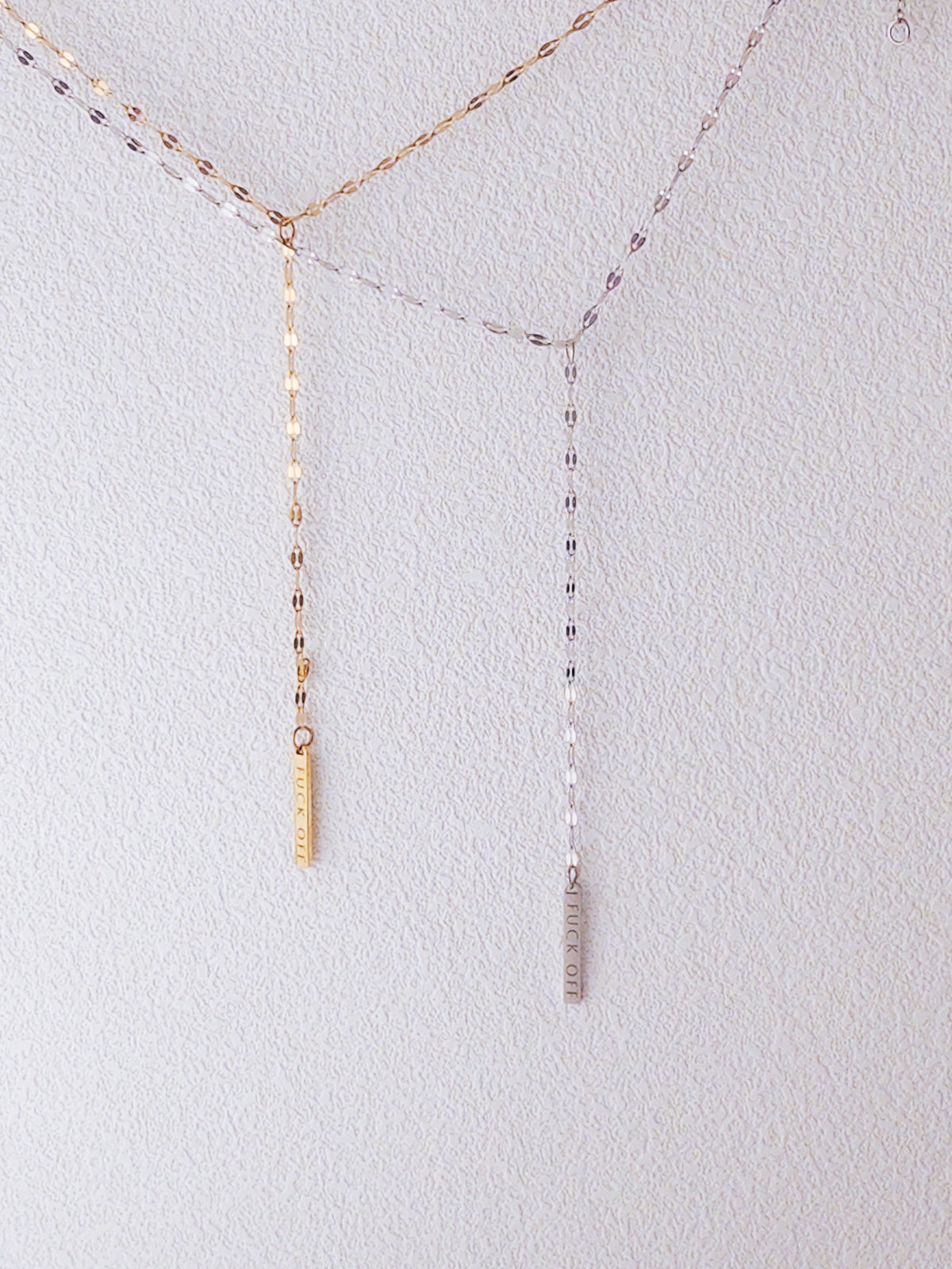 Fuck Off Y-Drop Necklace