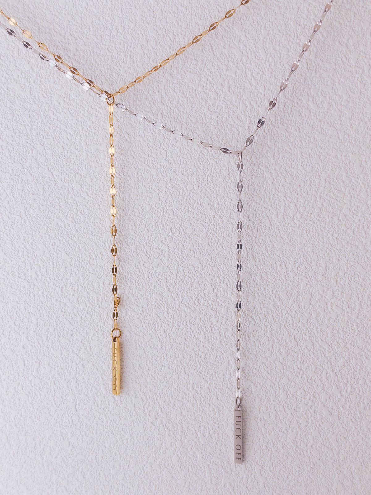 Fuck Off Y-Drop Necklace