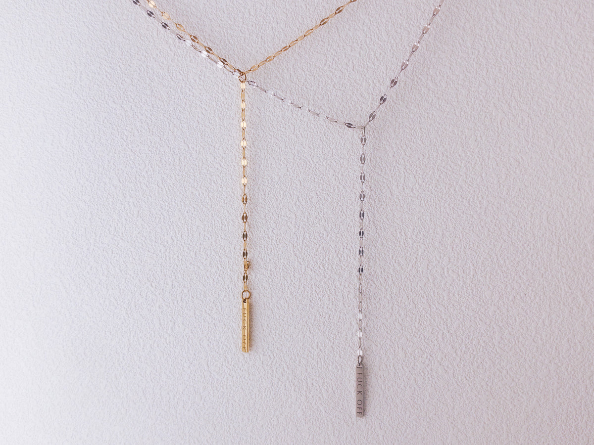 Fuck Off Y-Drop Necklace