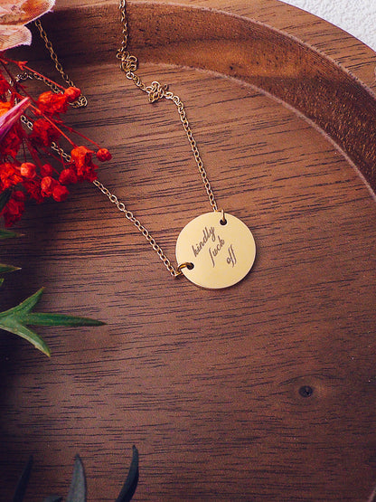 Kindly Fuck Off Necklace