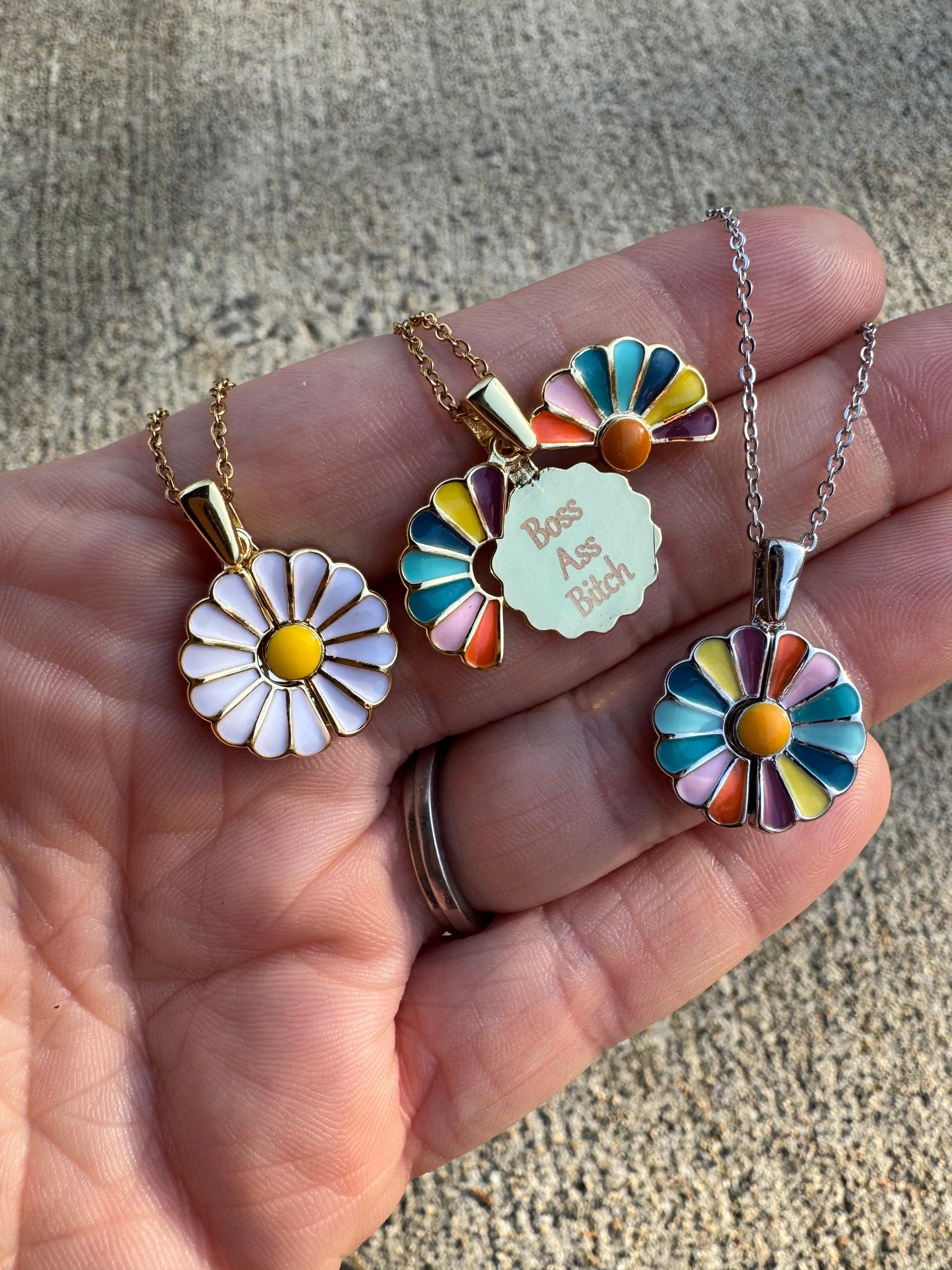 three necklaces