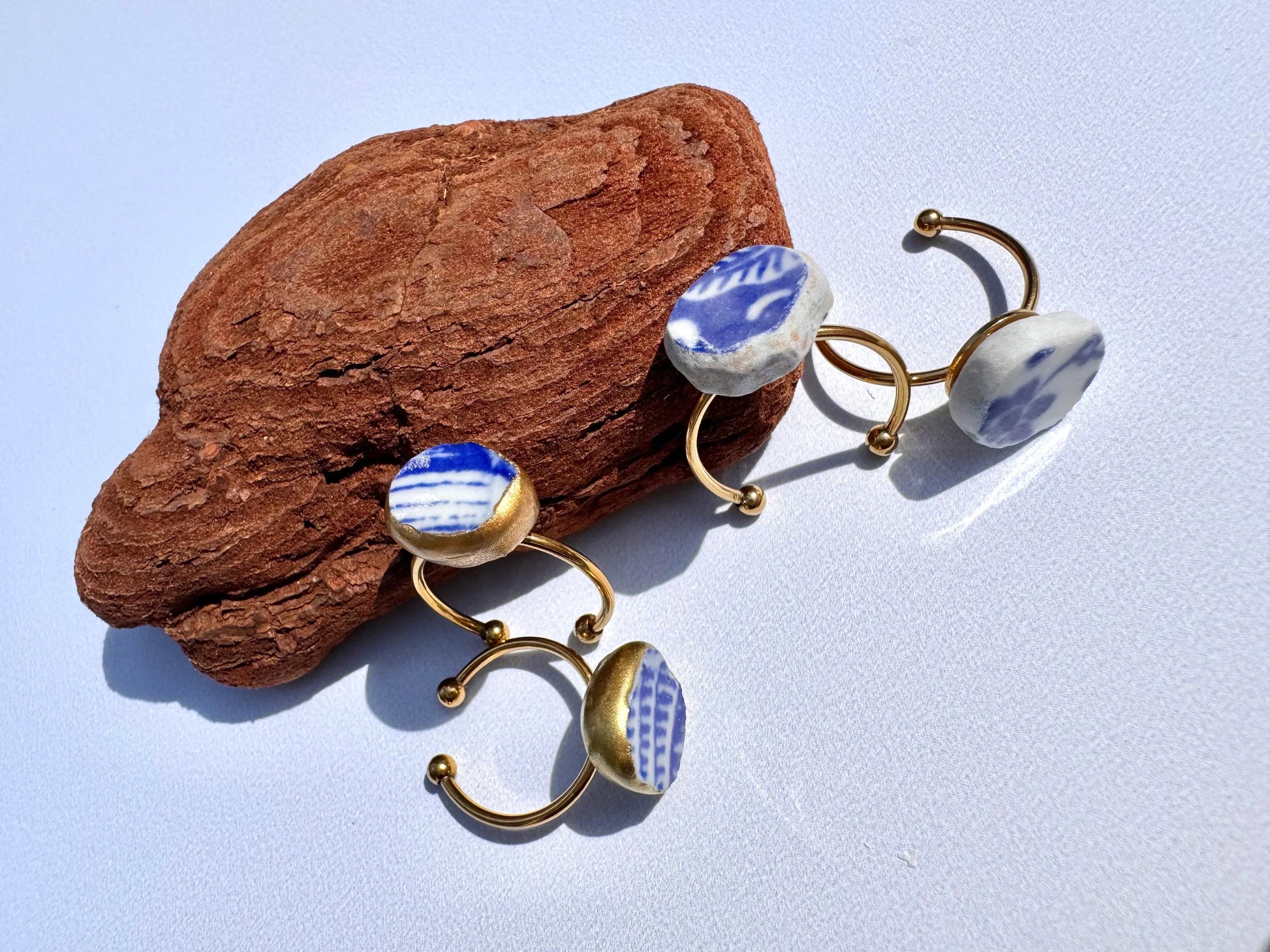 Broken Porcelain Ring- Handmade - Lors Collective