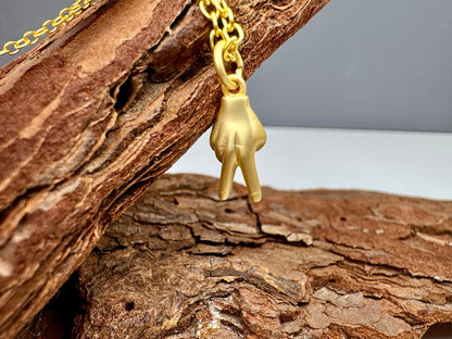 Peace Out Gold Pendant Necklace - Lors Collective