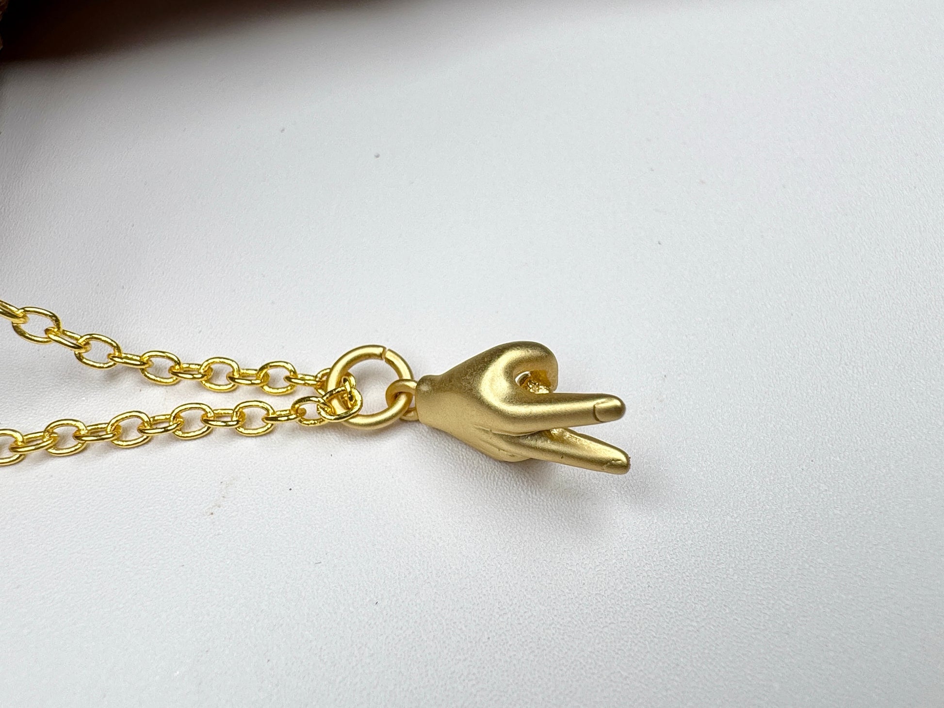 Peace Out Gold Pendant Necklace - Lors Collective