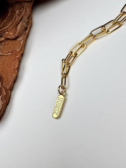 Gold F*ck Pendant Necklace - Lors Collective