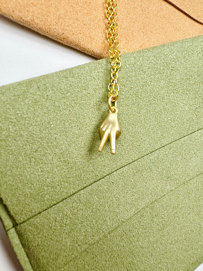 Peace Out Gold Pendant Necklace - Lors Collective