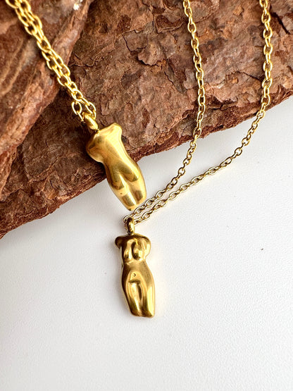 Golden Body Form Necklace - Lors Collective
