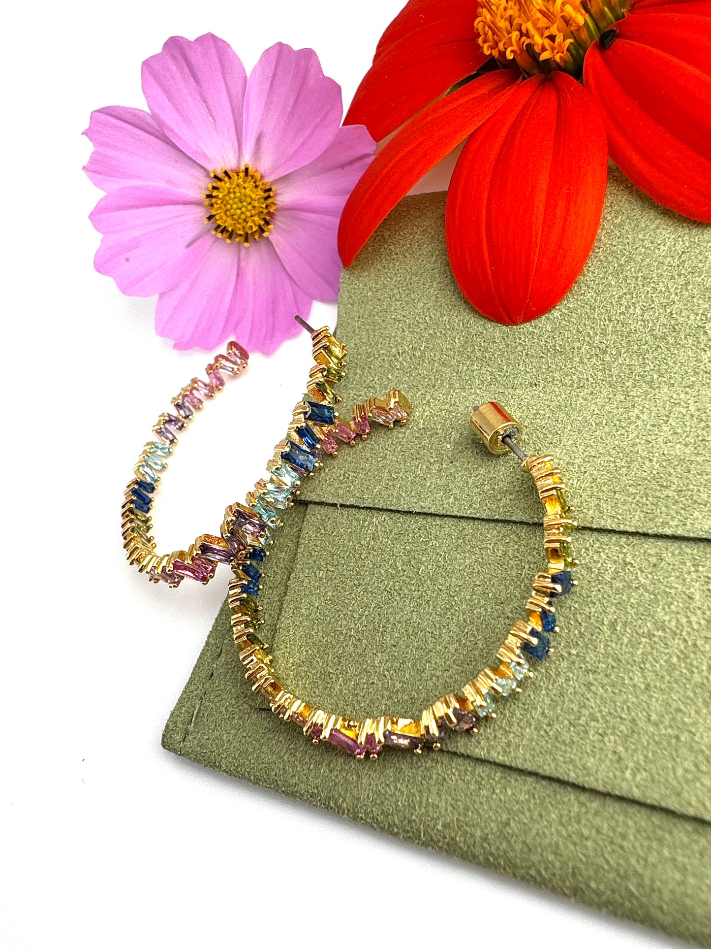 Rainbow Hoop Earrings - Lors Collective