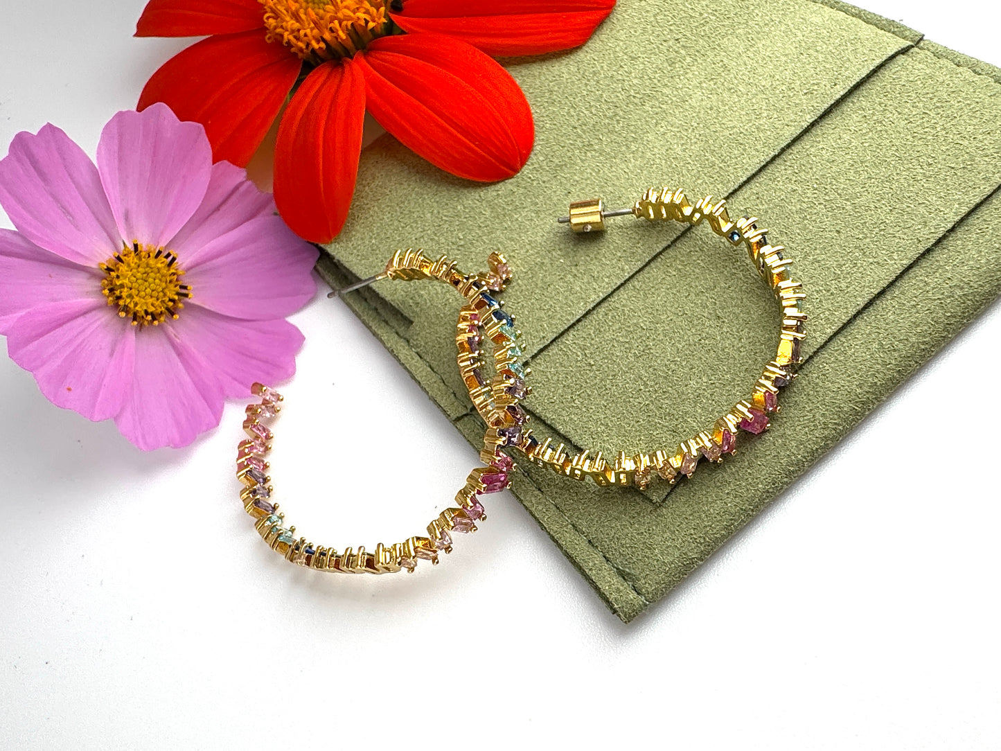 Rainbow Hoop Earrings - Lors Collective