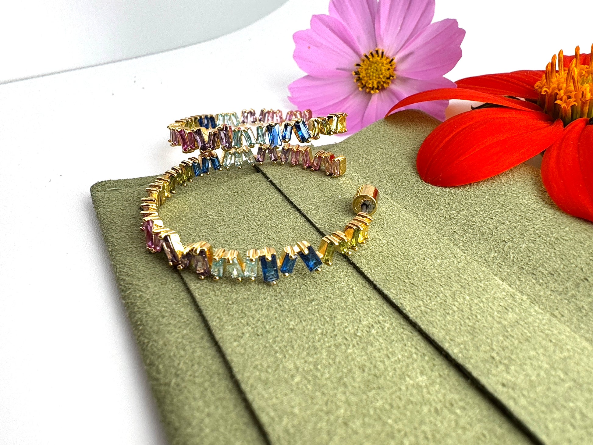 Rainbow Hoop Earrings - Lors Collective