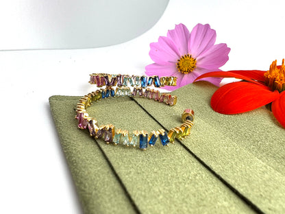 Rainbow Hoop Earrings - Lors Collective